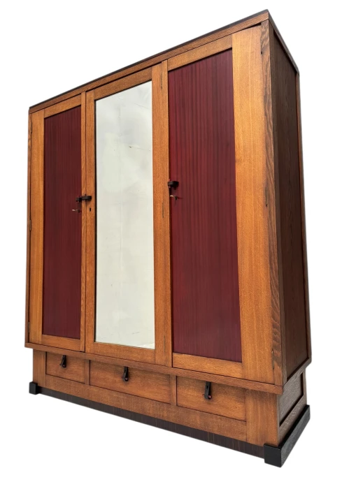 Art Deco Modernist Armoire or Wardrobe by J.J. Zijfers Amsterdam, 1920s